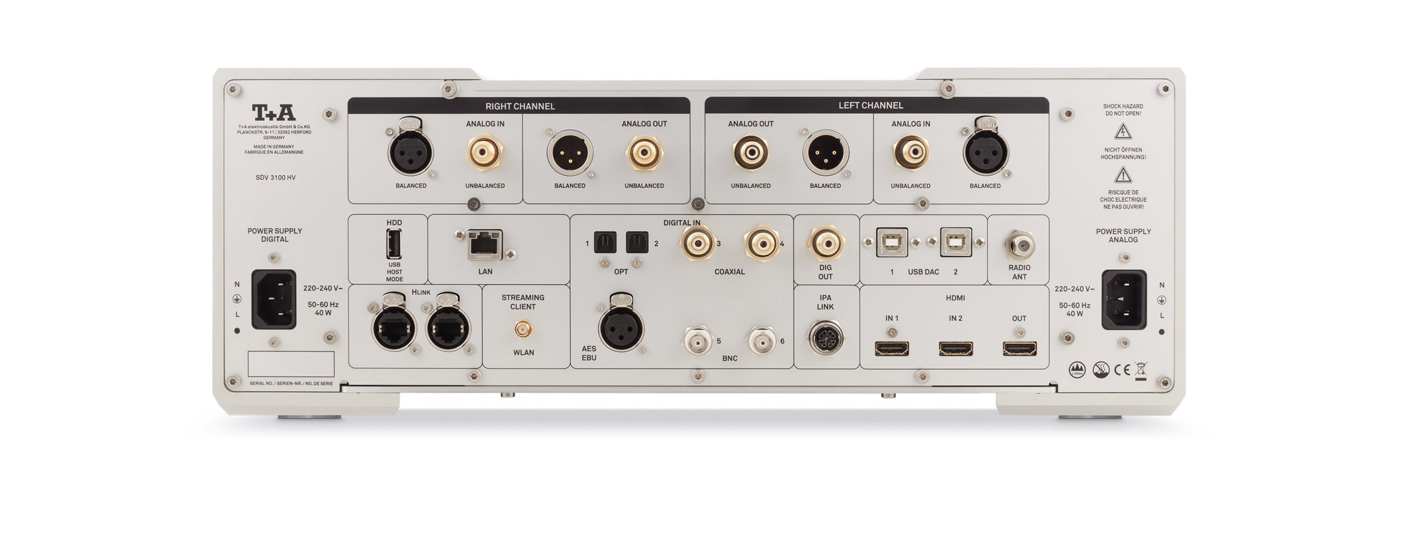 Bộ giải mã DAC/Streaming  Pre Ampli T+A SDV 3100 HV (G2)